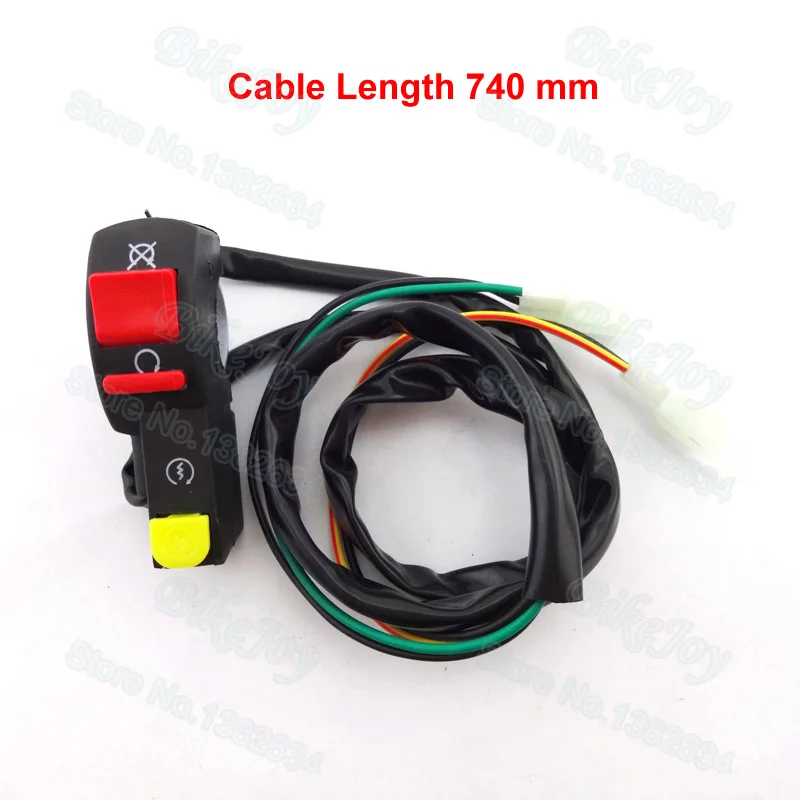 Universal Electric Kill Start Switch 4 Wires 50cc 250cc Pit Dirt Bike ATV Quad Motor Moped Buggy