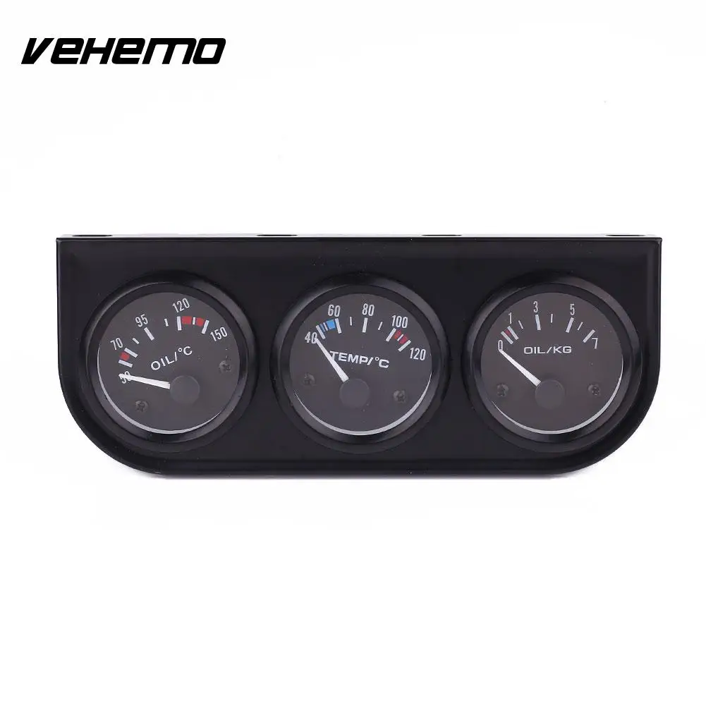 52 мм Автомобильный Автоматический Датчик измеритель температуры масла/воды+ Датчик давления масла DC 12 В