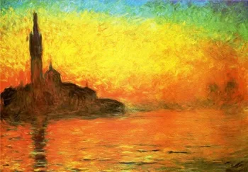 

Free Shipping Custom Poster Nice Bedroom Decor Claude Monet (Dusk in Venice) Fashion Wall Sticker Well Design Wallpaper #0344