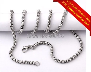 

3.5mm * 50cm/ 55cm/ 60cm Titanium 316L Stainless Steel Chain, Circles style Chain Necklace Wholesale