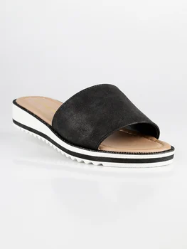 

TRENDY TOO slippers black with rhinestone