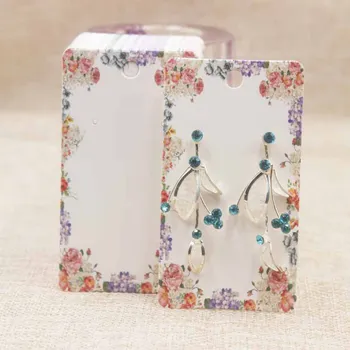 

wholesale 5cm*9cm customize logo jewelry display cards 2019 Original design earring display cards latest style 100cards+100 bags