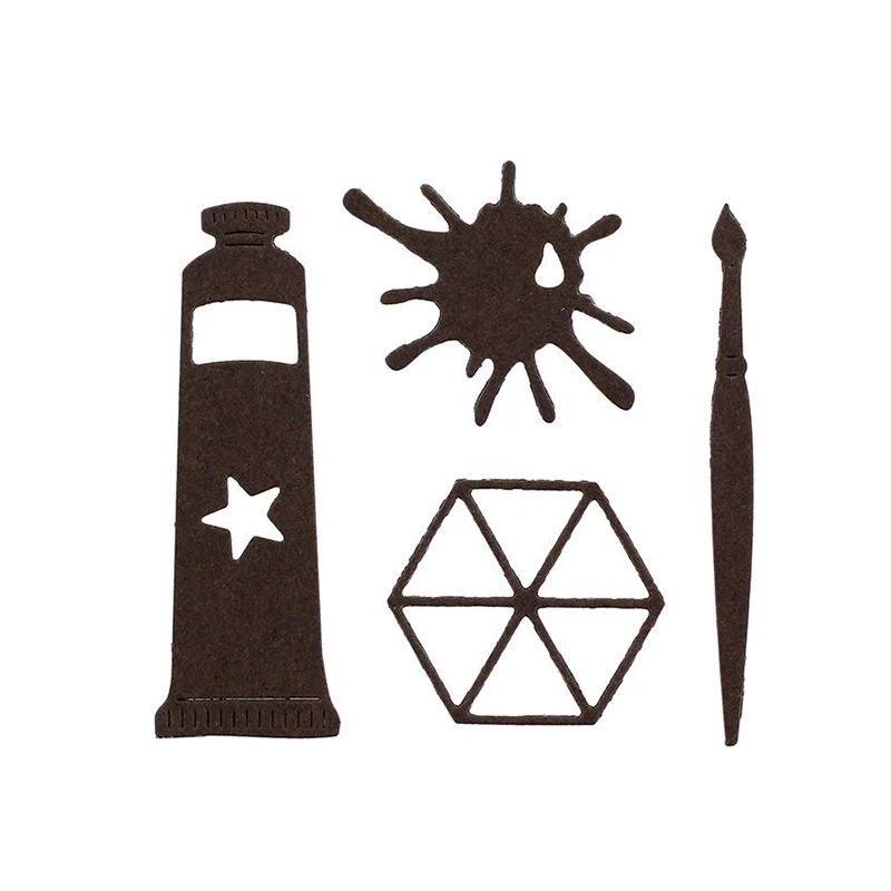 

Paintbrush Pigment DIY Metal Cutting Dies Card Album Photo Making Stencil Decoration Embossing Handicraft New Arrival 2019
