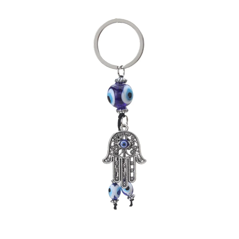 1pc Fashion Evil Eye Hand Keychain Blue Evil Eye Keychain Pendant For