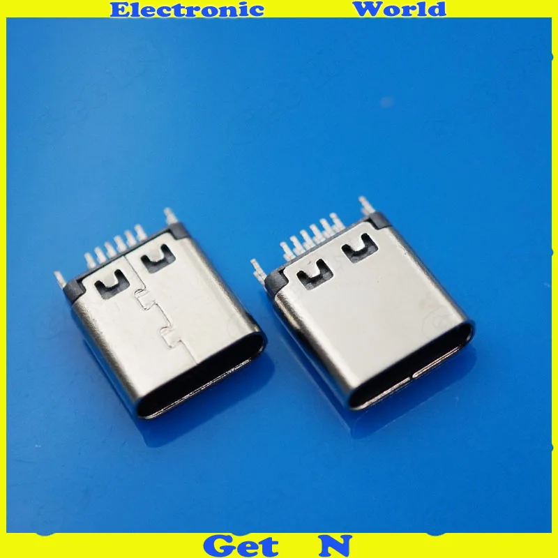 

20pcs Vertical USB 0.8 Female Socket 12P Type-C USB Double-sided Plug Copper