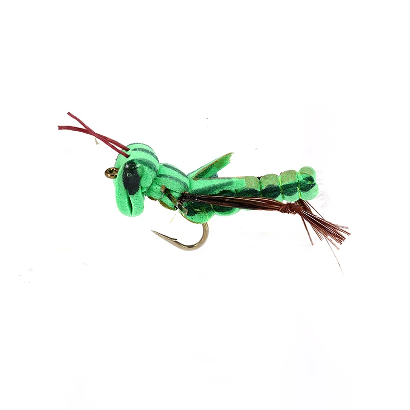 Foam Insect Topwater Popper Surface Dry Flies for Trout Fishing with Mustard Hook Fly Fishing