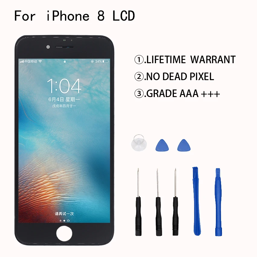 

Grade AAA For iphone 8 LCD Display Replacement Touch Screen For Apple iphone 8 LCD Touch Screen Phone Free Tools