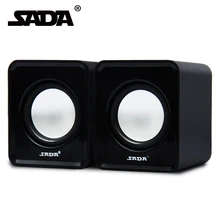 SADA 2.0 Wired Mini Portable USB Powered 3.5mm Audio Stereo Computer Speakers For Laptop Desktop PC Home Office