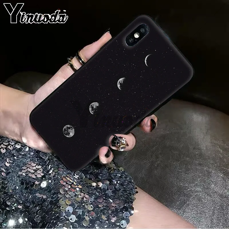 Black With White Moon Stars Space Astronaut