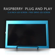 Raspberry pi 4b 11.6 Polegada 1920x1080 hdmi display lcd compatível jetson nano/raspberry pi 4b/3b/3b + windows 7/8/10