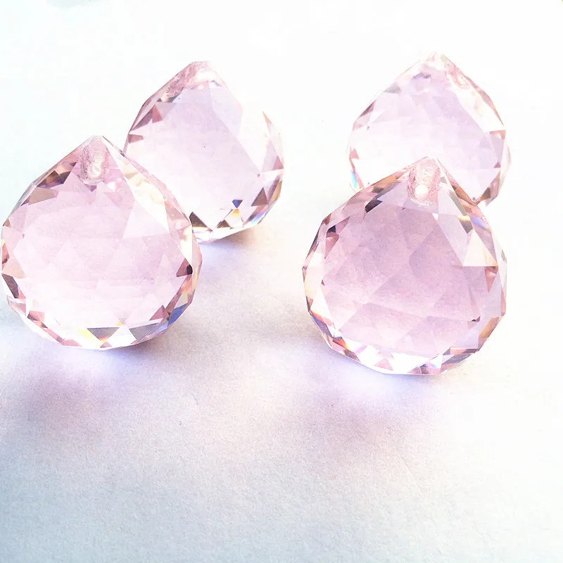 50mm Pink SMOOTH Ball Chandelier Crystal Wedding Decor Suncatchers 
