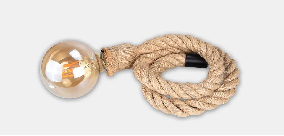 Retro Hemp Rope Pendant Lamp Vintage E27 Lamp Base Pendant Lamp Socket Chandelier Hanging Modern Industrial Decor for Cafe (14)