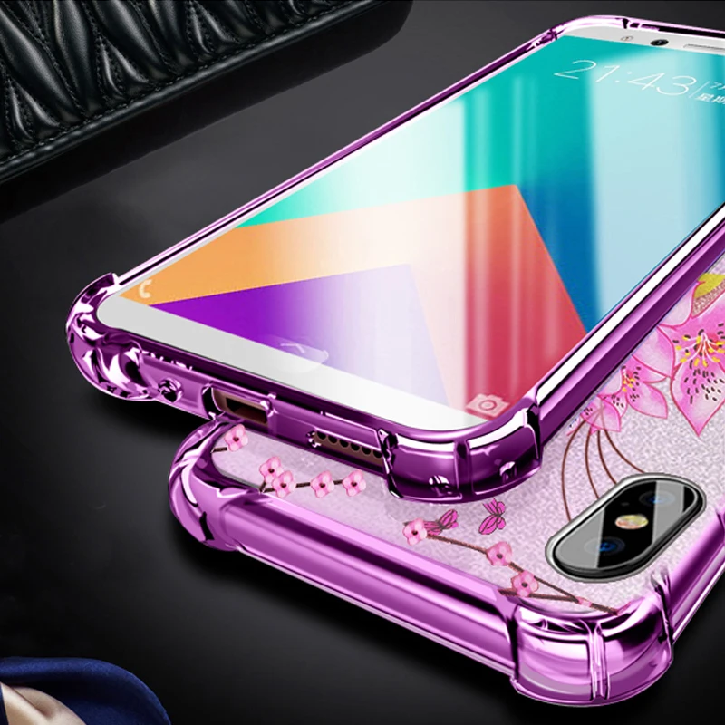 

YueTuo Glitter Bling Shockproof coque,cover,case For apple iphone x 10 Luxury cute TPU PC phone Cases For iphonex i Accessories