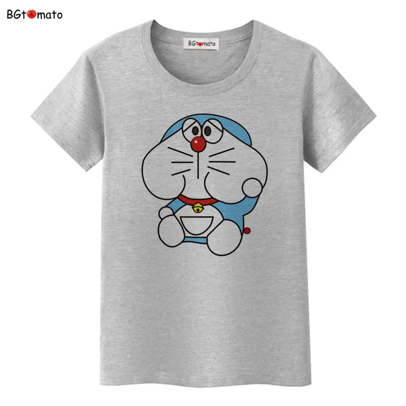 BGtomato doraemon футболка женская детская мечта прекрасный мультфильм рубашка бренд хорошего качества удобные повседневные топы - Цвет: 12