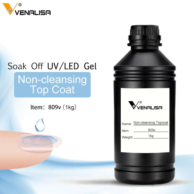 Kaufen VENALISA 1KG GROß Gute Qualität Basis Mantel Primer Tränken Weg Top Mantel Keine Wischen Top Mantel Gummi Basis  matte Top Gel