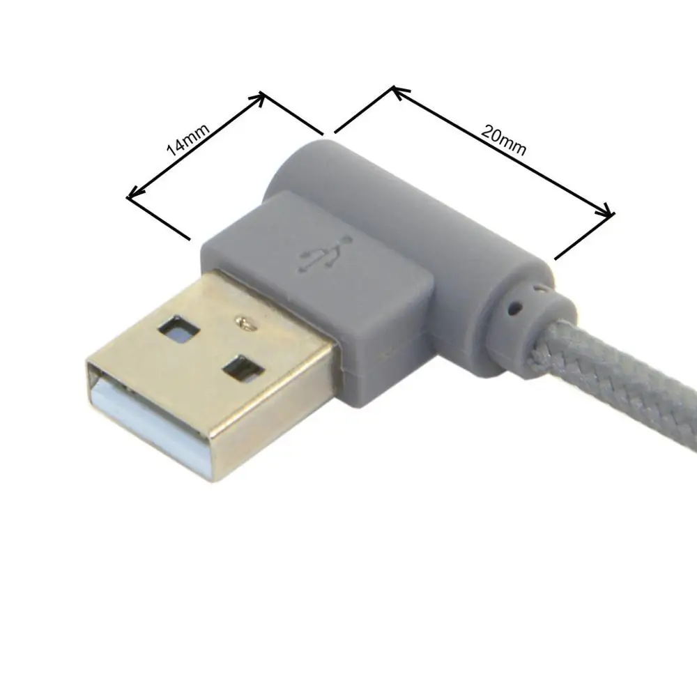 Xiwai USB-C 3,1 type-C налево под углом 90D USB 2,0 кабель для передачи данных с рукавом для планшета