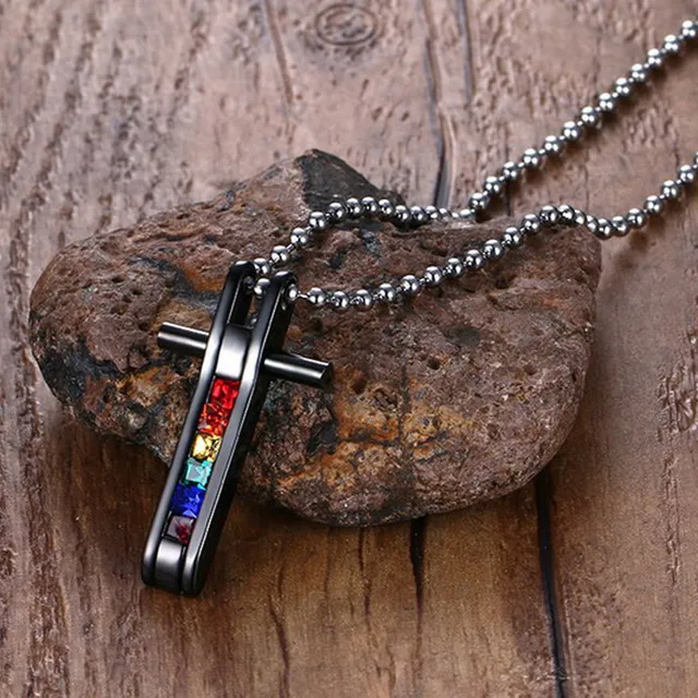 Lgbt Necklace 🌈 Colorful Stainless Steel Pendant Necklace 10+Designs.