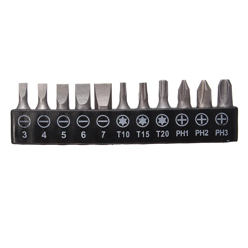 6V Electric Battery Powered Cordless Screwdriver Drill Bit Tool with 11 Screws