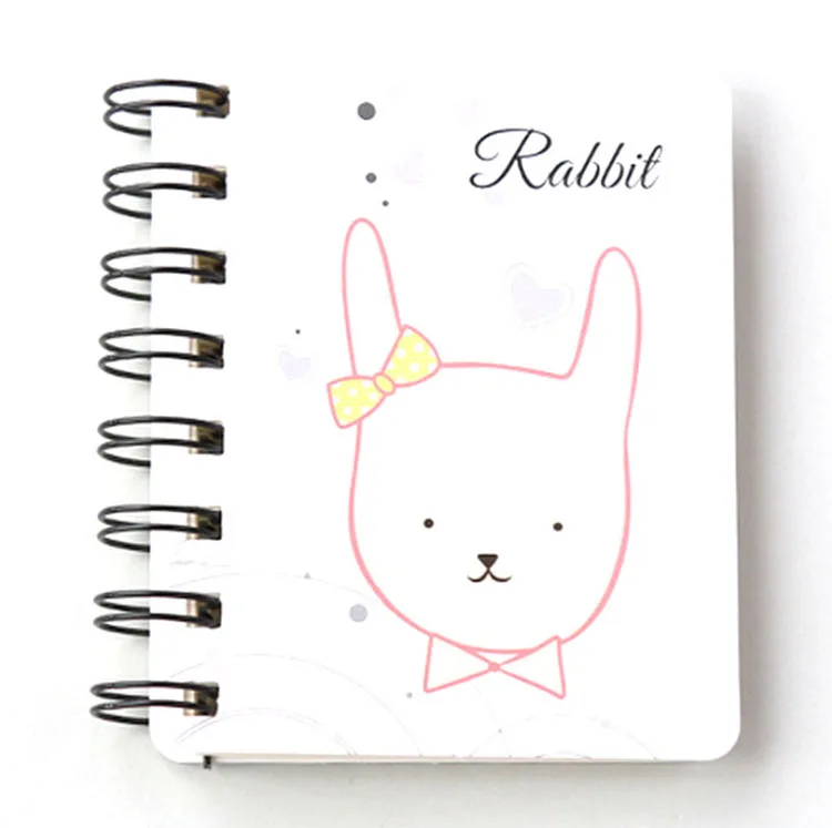 rabbit Kawaii Канцтовары роллер портативная катушка блокнот с мини креативным карманом блокнот Маленькая книга офисные школьные принадлежности - Цвет: rabbit