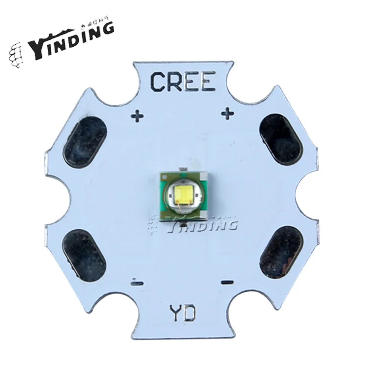 

10pcs Cree XLamp XP-E XPE Q5 Cold White 5000-8300K 3W Hight Power LED Emitter Chip blub Lamp Light with 20MM PCB heatsink