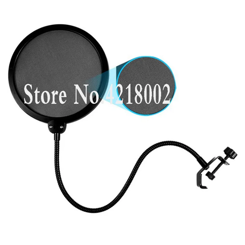 

Double Layer Studio Mic Wind Screen Pop Filter Swivel Mount Mask Shied For Speaking Record Karaoke KTV Microphone Windproof Net
