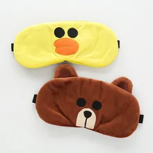 Новинка года, Вечерние Маски с изображением желтой утки, Мультяшные маски для глаз медведя для детей, подарки для путешествий, расслабляющая повязка на глаза для сна, затеняющая повязка на глаза
