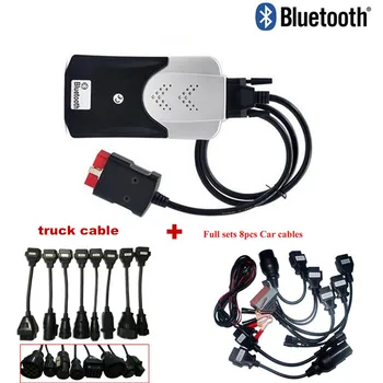 

DHL 2015.R3 OBD2 Diagnostic Tool SCAN+bluetooth VD TCS CDP pro Plus New VCI + 8pcs truck cables+ 8pcs car cables