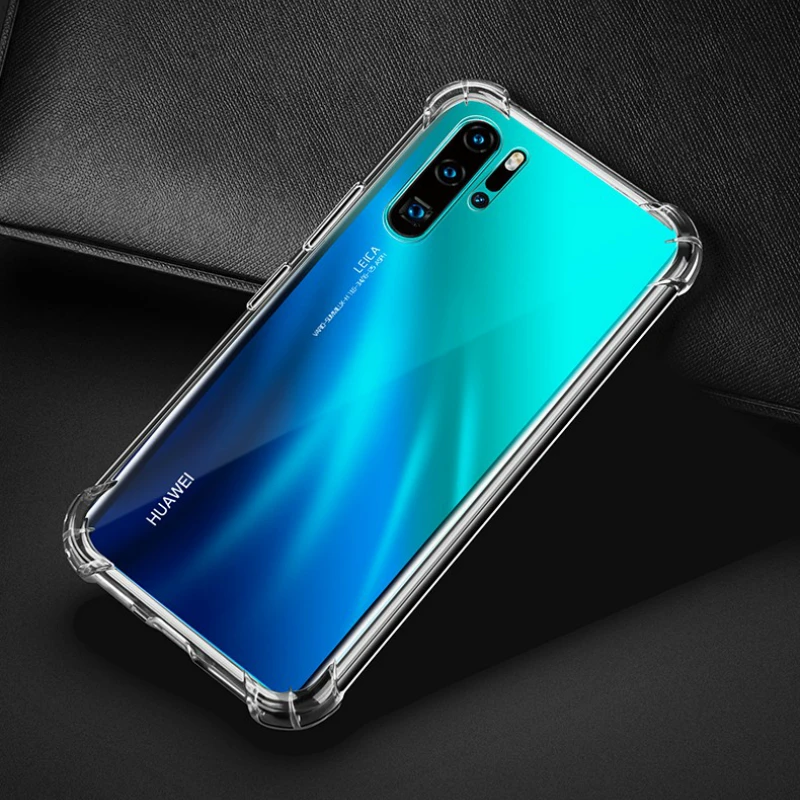 Мягкий прозрачный чехол для телефона huawei P20 P30 Pro P20 lite P30 Pro прозрачная Противоударная подушка безопасности Чехол для huawei Honor 8X V20