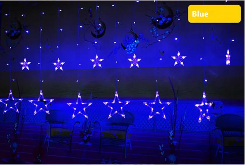 По выгодной цене! Светодиодный светильник со звездой и водопадом, светильник для занавесок, декор для свадебной вечеринки, Нового года, Рождества
