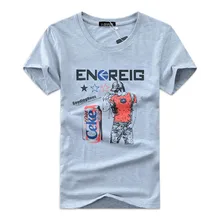 Summer Clothing S 5XL Men s Short Sleeved T shirt male 95 Cotton Print T shirts