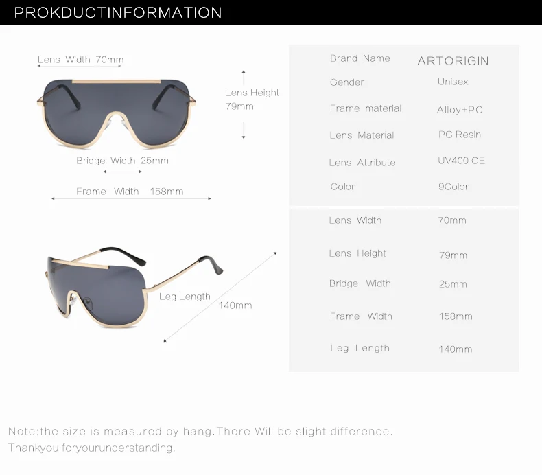 ARTORIGIN Oversized Women Sunglasses Tint Color Lens Female Goggles Clear Lens Glasses Women Siamese lens Eyewear AT006 (2)