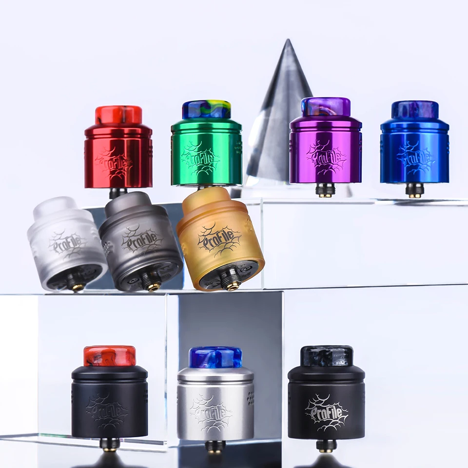 New Colors Wotofo profile rda 24mm Mesh Coil Atomzier Vape Tank rebuildable electronic cigarette Matte  Aluminum Frosted Color (40)
