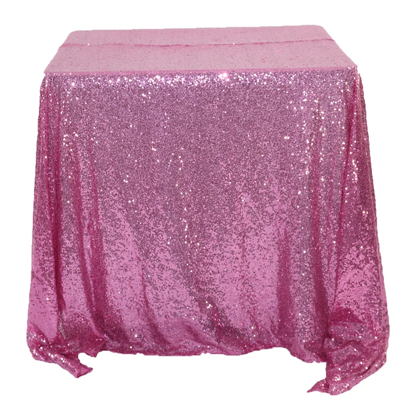 

Pink Sparkly Sequin TableCloth For Weddings Head table Decoration large Size rectangle Table Cloths