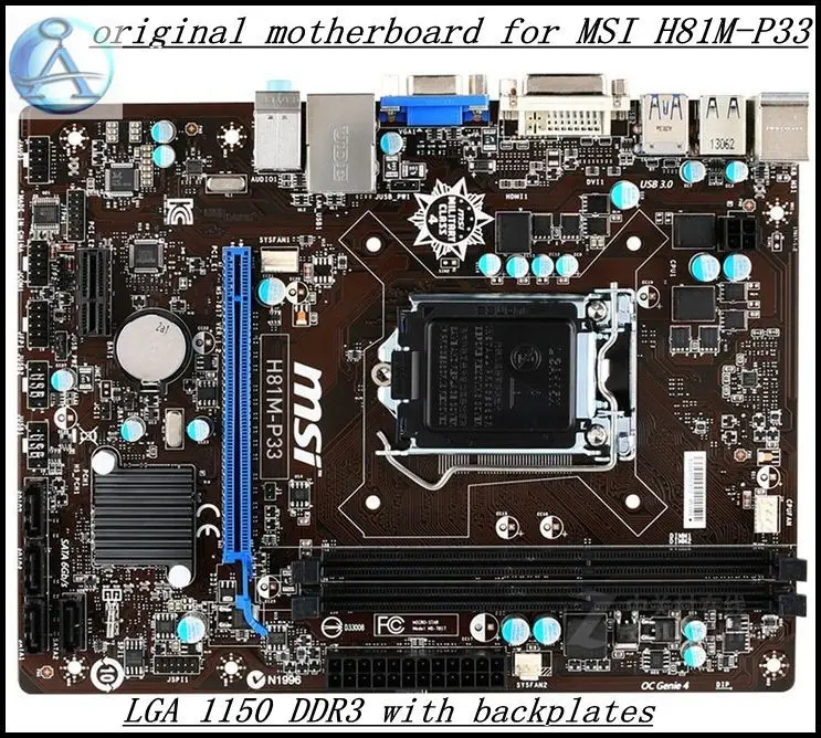 Free shipping original motherboard for MSI H81M-P33 LGA 1150 DDR3 Solid Capacitor free shipping цена Free shipping original motherboard for MSI H81M-P33 LGA 1150 DDR3 Solid Capacitor free shipping цены онлайн