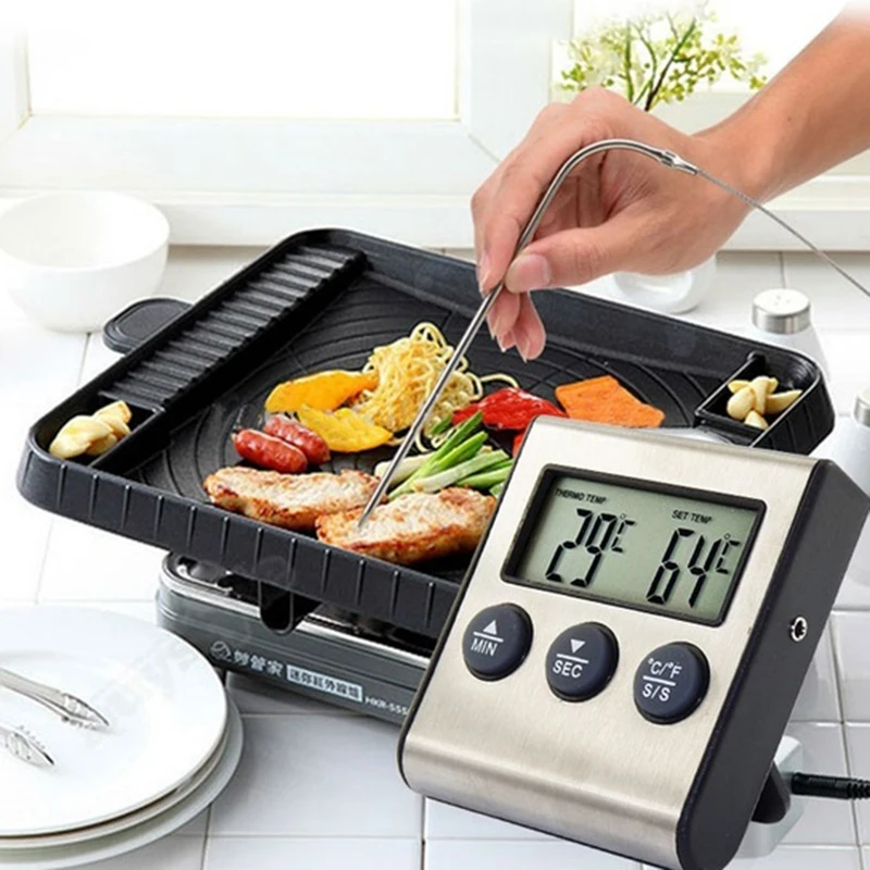 

Useful Digital Kitchen Food Cooking Oven Smoker BBQ Grill Meat Water Probe Thermometer