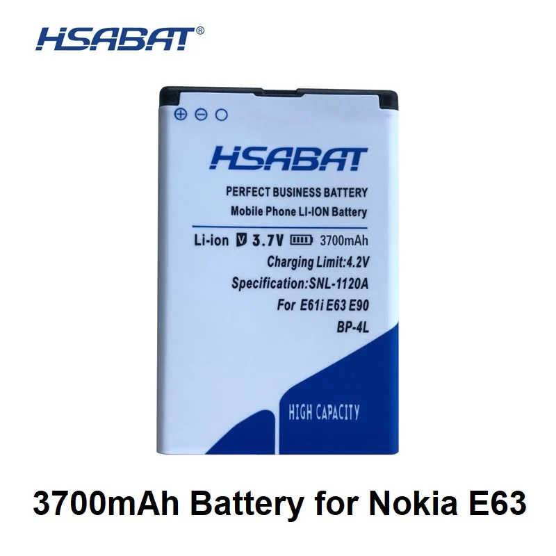 

HSABAT 3700mAh BP-4L BP4L BP 4L battery For Nokia E61i E63 E90 E95 E72 E52 E71 6650F N810 N97 High quality battery