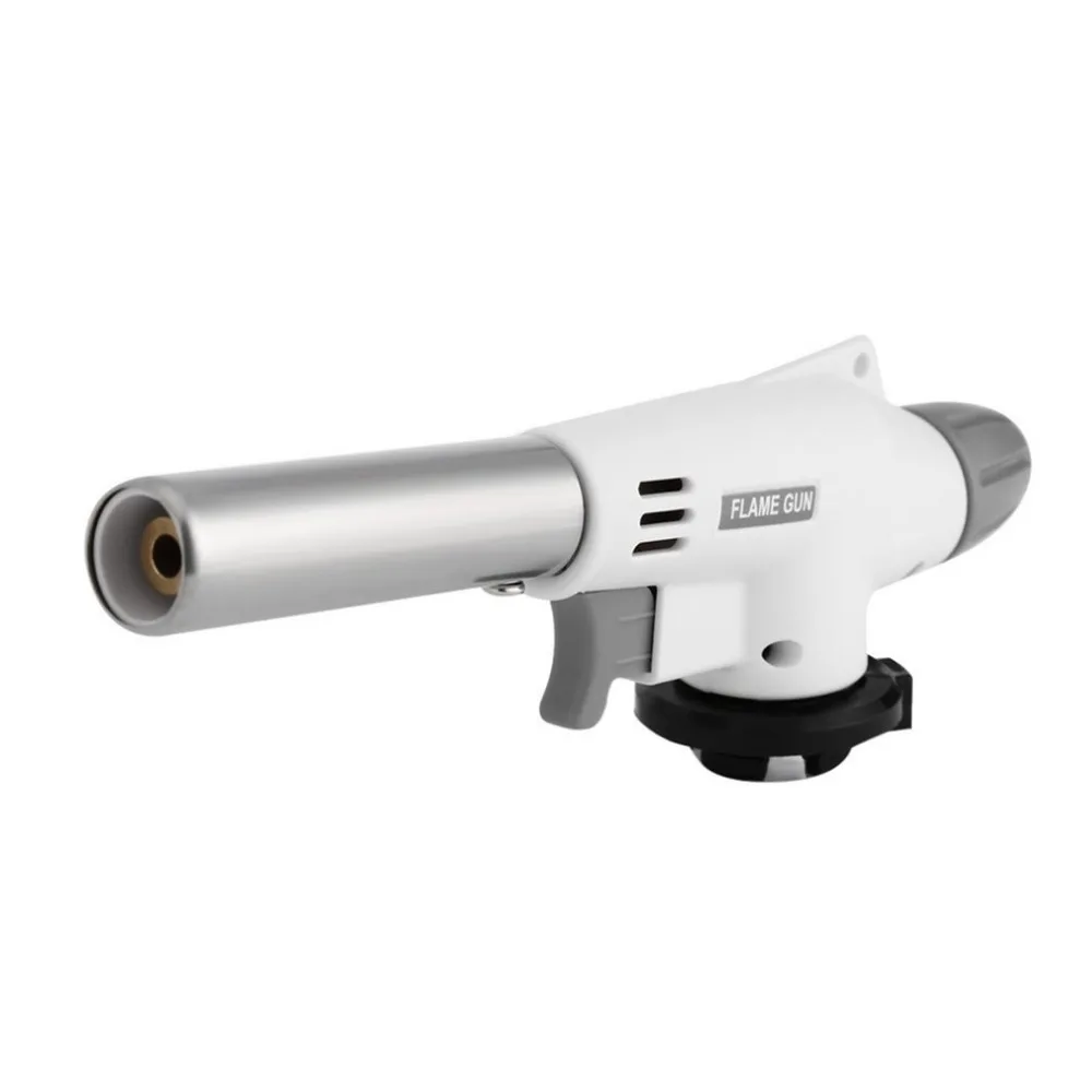 

Home Stove Flame Gun Torch Wind Fully Automatic Electronic Butane Gas Burners Gun Adapter Lighter For BBQ