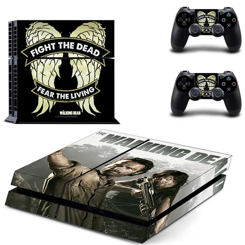 DPTM0627 Ходячие мертвецы Наклейка для PS4 Стикеры для sony Playstation 4 PS4 консоли защитная пленка+ 2 шт контроллеры 8 моделей - Цвет: DPTM0627