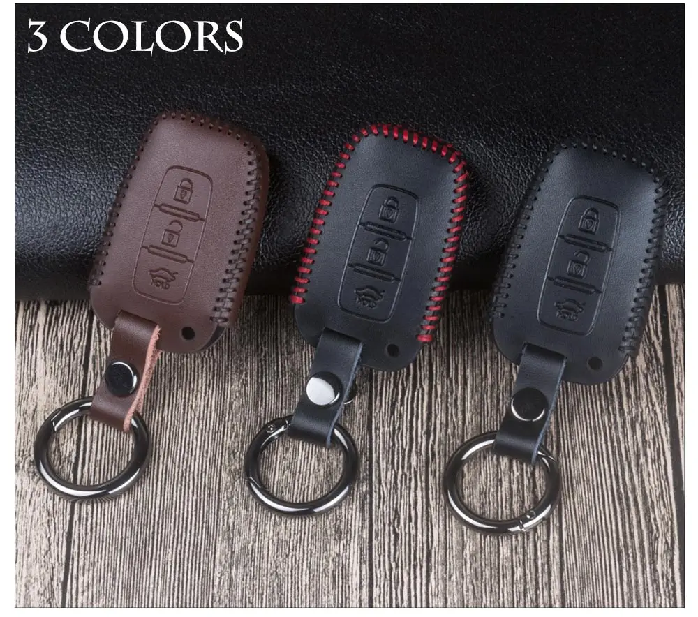 Leather Remote Key Case Cover For Kia Rio K2 Sportage 2018 2019 Cerato K3 Optima K5 Ceed Sorento Soul Forte Sportage R 2011-2015