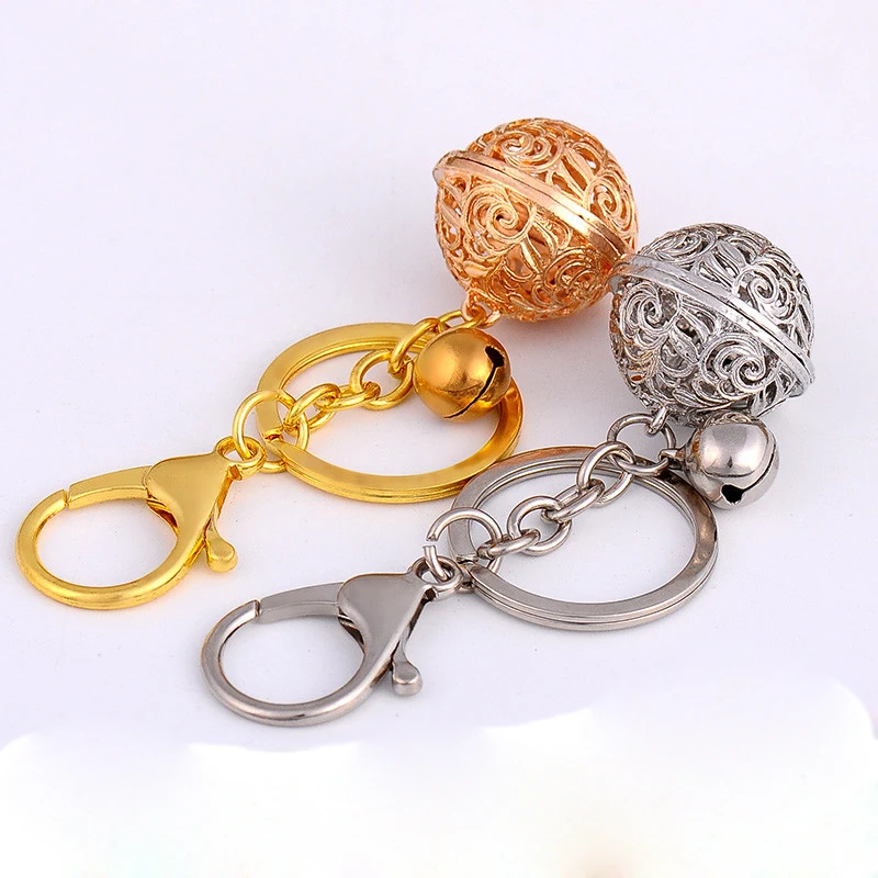 Lovely Hollow Out Ball Bell Key Chain Girlfriend Giftbell key chain