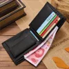 JINBAOLAI Genuine Leather Men Wallets Short Design ID Card Holder Waterproof Black Male Wallet Casual Top Quality Men Purse 3