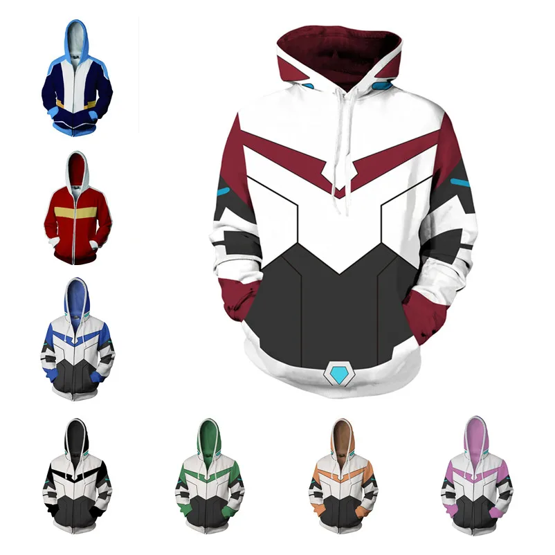 

Anime Voltron: Defender of the Universe Cosplay Costumes Women Men Hoodies 3D Print Sweatshirts Pullover Jackets Coat Tops New