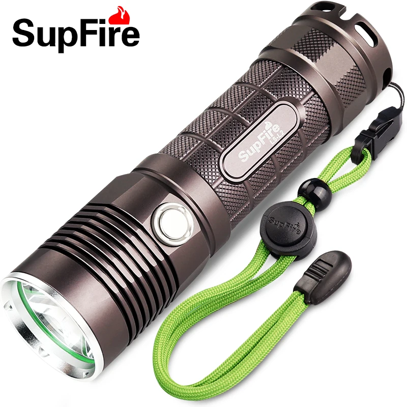 

Supfire L5 CREE XM-L T6 10W Led Flashlight 1100 Lumens Led Light Torch by 18650 Battery
