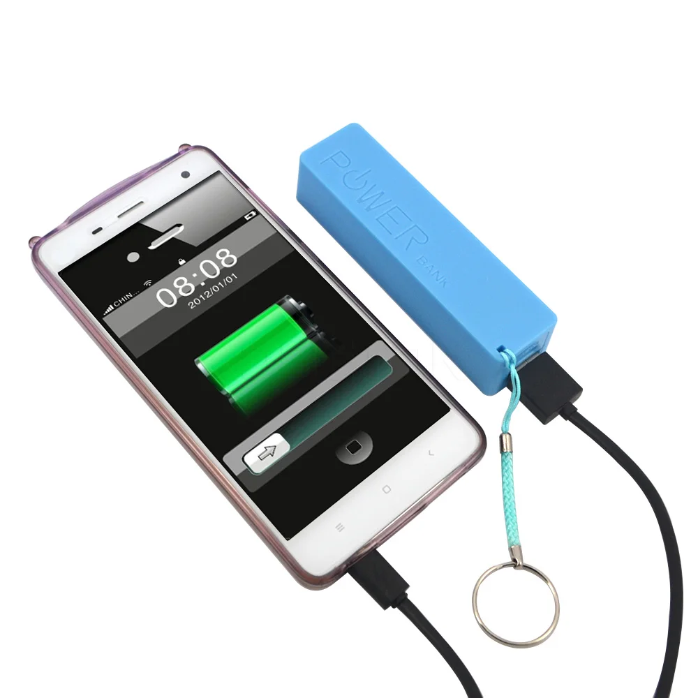 

Newest Colorful 18650 Baterry Storage Box Case Backup Battery Charger with USB Output Interface Fashion Baterry Power Bank Box