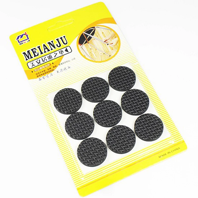 

9Pcs/4Pcs Tables and chairs mats and Ottomans black corner of the desk chair cushion anti abrasion floor mat door mat Felt pad
