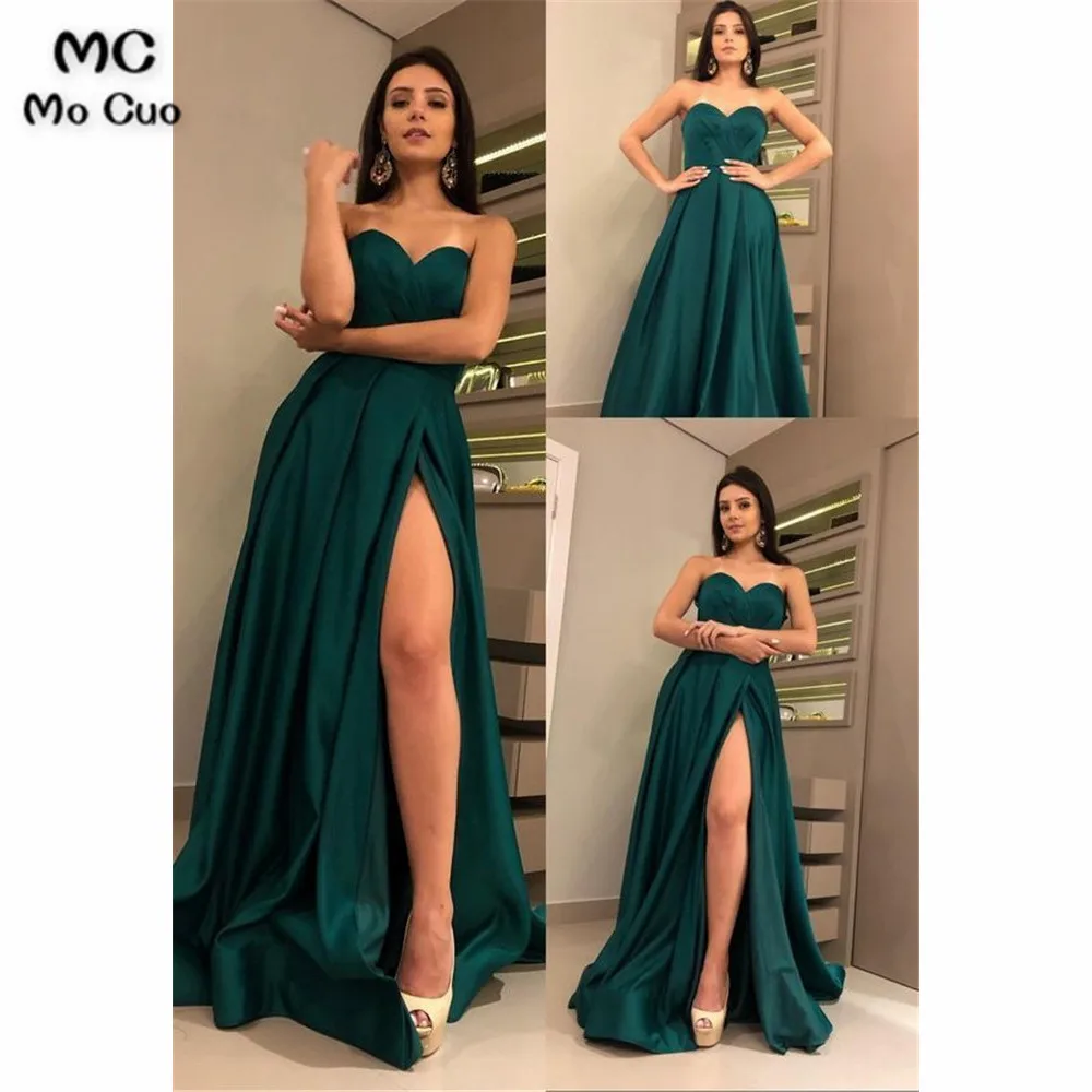 teal prom dresses long