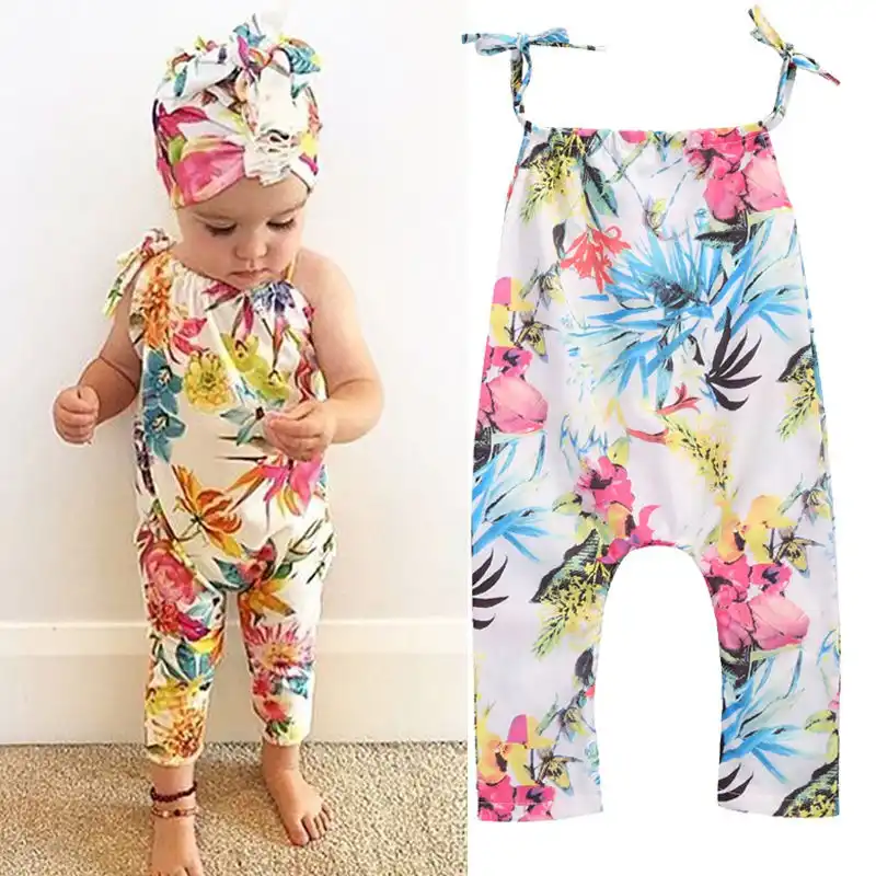 baby girl floral jumpsuit