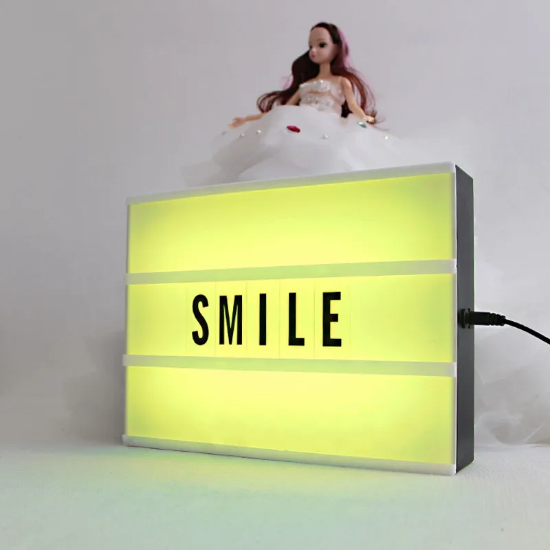 А4 Размер RGB Cinemaic Lightbox Ночная лампа на батарейках или USB кабель DIY световая коробка
