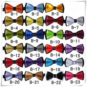 

100PC/Lot Double-layer Dog Bow Ties Polyester Cat Dog Bowties Dog Neckties Pet Accessories