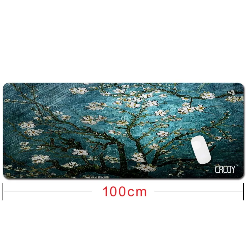 

Extended Gaming Mouse Pad-Size 39.4" L x 15.7" W-CACOY Large Gaming Mouse Mat Keyboard Pad Desk Pad Non-Slip Base Stitched Edges